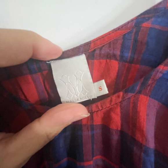 Malia Mills Joni Maxi dress size small in red plaid - Picture 2 of 4